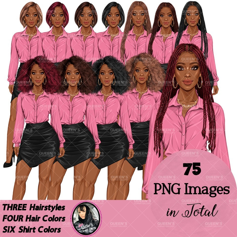 Afro woman, Boss lady, Business Lady, Lady boss, Boss babe, Fashion girl clipart, Business woman, Fashion illustration, Woman in skirt