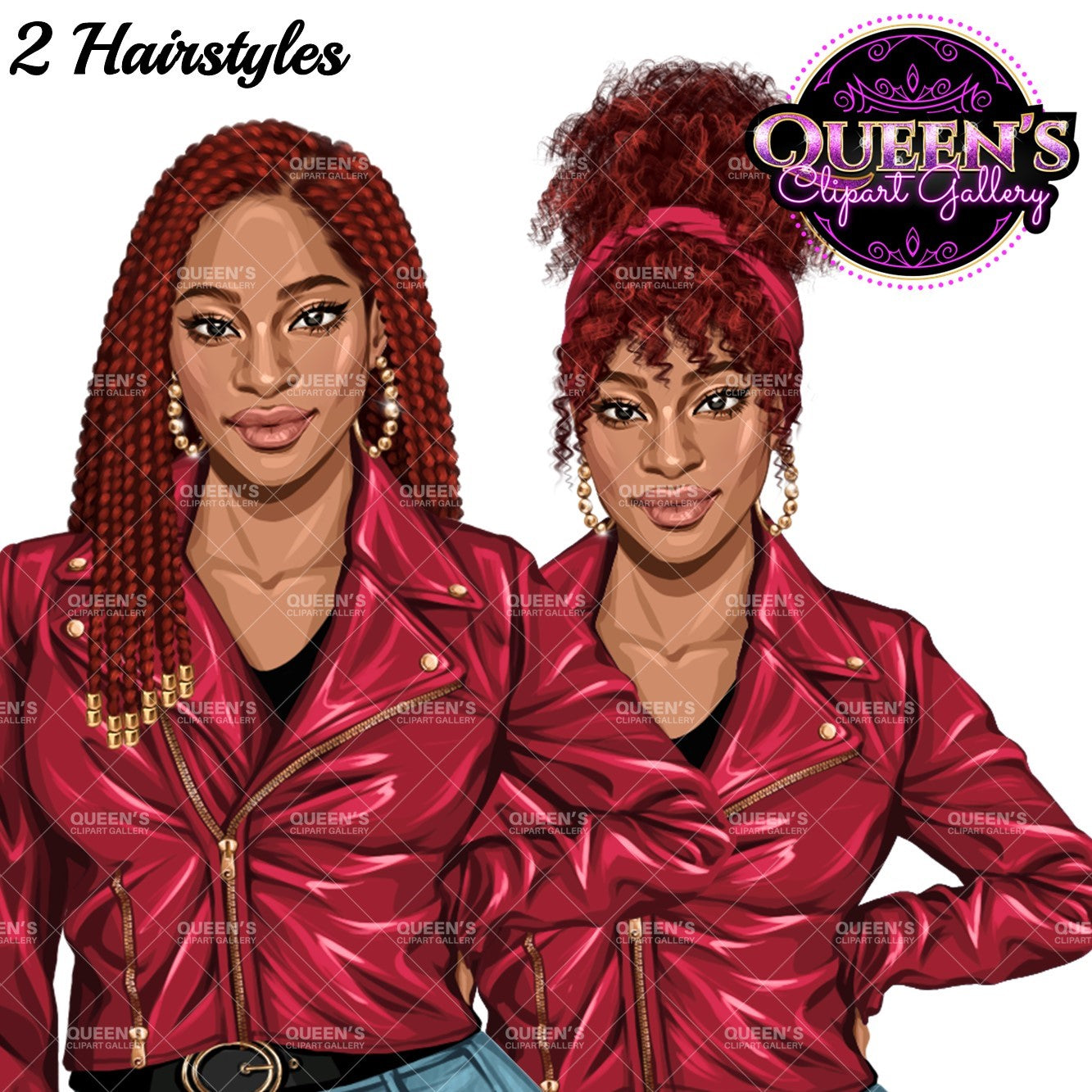 Denim girl clipart, Fashion girl clipart, Jeans girl clipart, Fashion illustration, Curvy girl clipart, Afro girl, African American woman