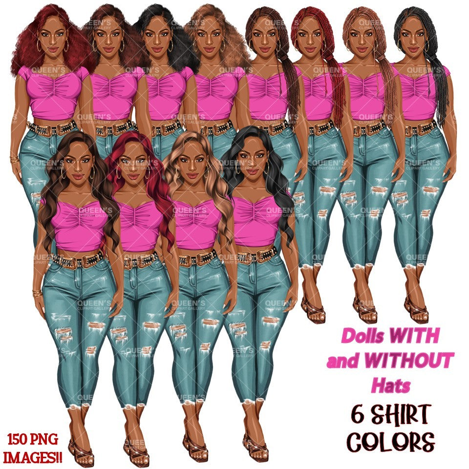 Afro Denim jeans girl, Jeans girl clipart, Woman clipart, Fashion girl clipart, Fashion illustration, Afro girl clipart, Denim Girl Clipart