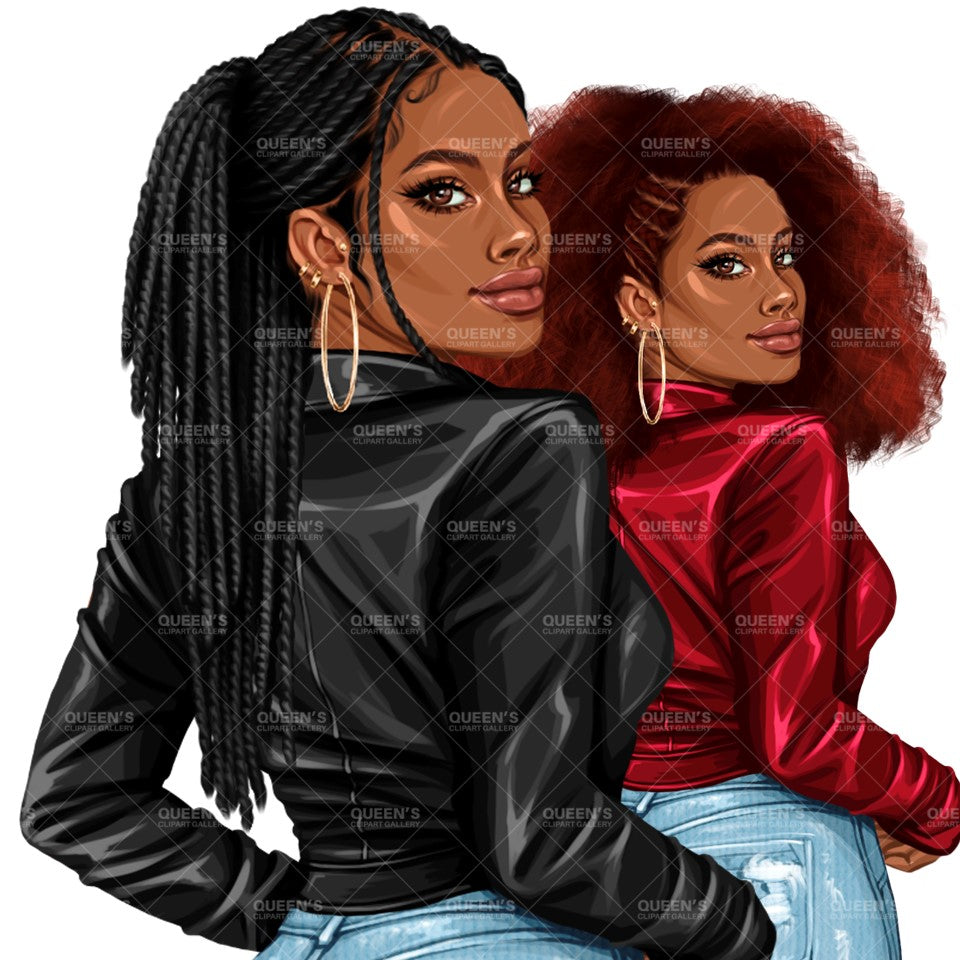 Curvy Denim Girl, Jeans Girl Clipart, Curvy girl, Woman clipart, Fashion girl clipart, Girl boss clipart, Fashion woman, Leather Jacket