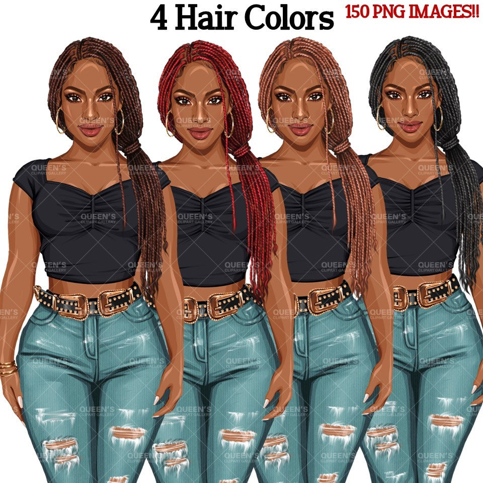 Afro Denim jeans girl, Jeans girl clipart, Woman clipart, Fashion girl clipart, Fashion illustration, Afro girl clipart, Denim Girl Clipart
