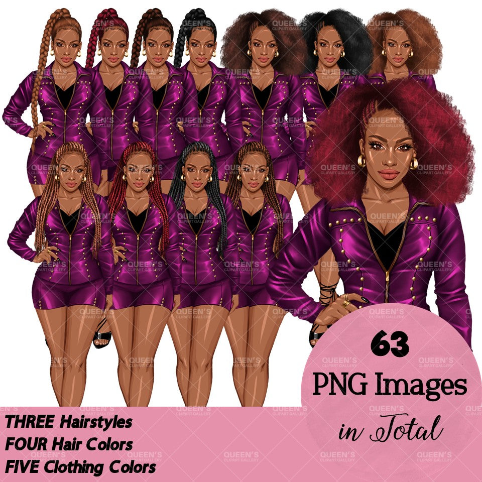 Women in leather clothes, Black girl magic, African American woman, Girl boss, Lady boss, Woman clipart png, Fashion girl clipart, Fashion illustration clipart, Curvy girl clipart