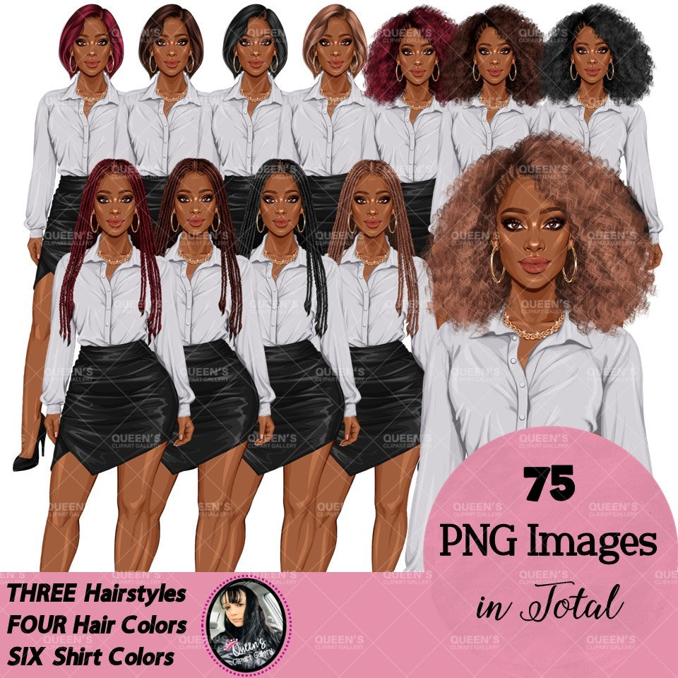 Afro woman, Boss lady, Business Lady, Lady boss, Boss babe, Fashion girl clipart, Business woman, Fashion illustration, Woman in skirt