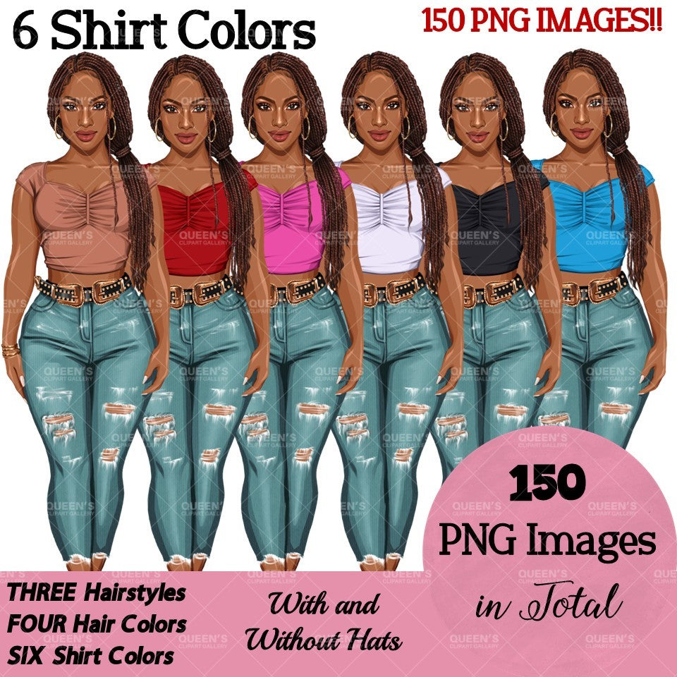 Afro Denim jeans girl, Jeans girl clipart, Woman clipart, Fashion girl clipart, Fashion illustration, Afro girl clipart, Denim Girl Clipart