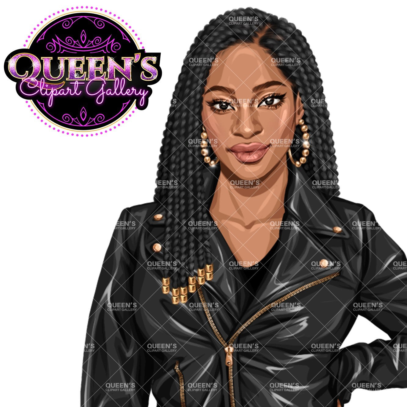 Denim girl clipart, Fashion girl clipart, Jeans girl clipart, Fashion illustration, Curvy girl clipart, Afro girl, African American woman