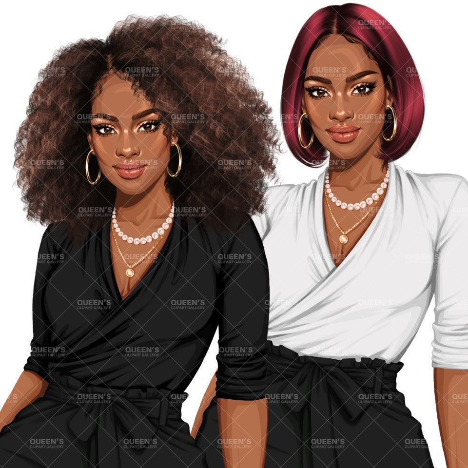 Afro Boss lady, Business Lady, Lady boss clipart, Boss babe, Fashion girl clipart, Business woman clipart, Fashion illustration, Afro girl