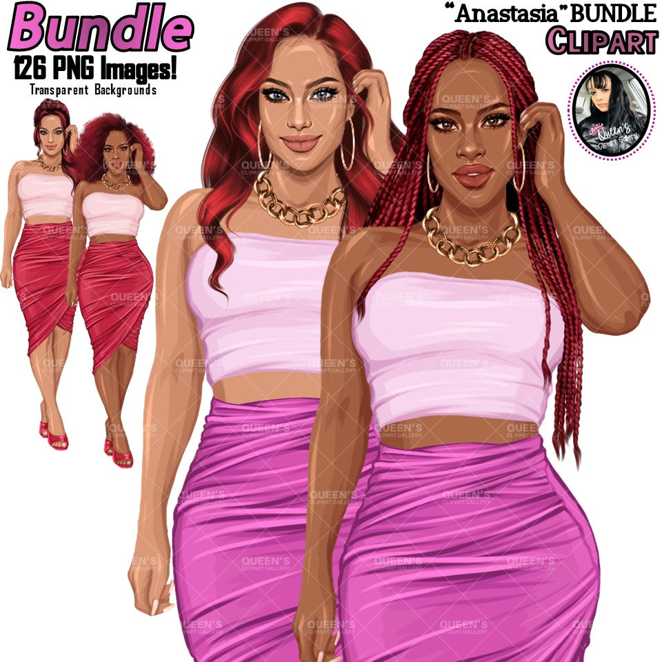 Afro American PNG Girl Images - Fashion Illustratrion Woman in Skirt