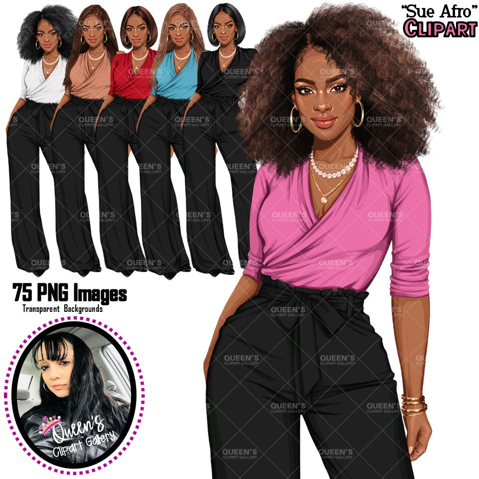 Afro Boss lady, Business Lady, Lady boss clipart, Boss babe, Fashion girl clipart, Business woman clipart, Fashion illustration, Afro girl