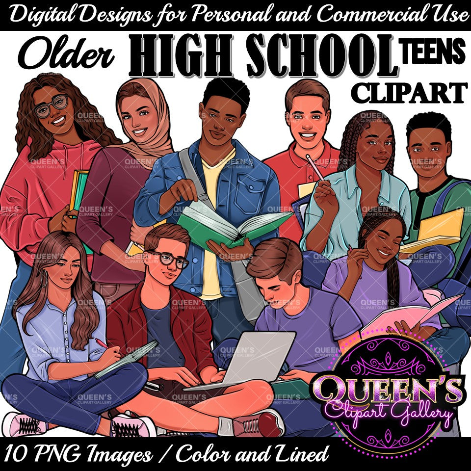 High school teenagers, Mature teenagers, Adolescent, Clipart teens, Tweens, School students, College students, School, Teenager girl clipart, Teenager boy, Student boy clipart, Back to School, Students, Books