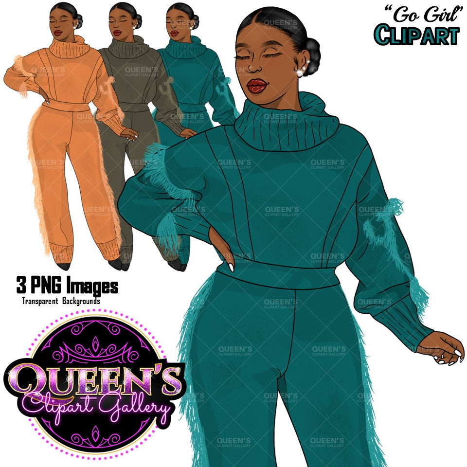 African American woman, Afro girl clipart, Fashion girl clipart, Black woman clipart, Black girl magic, Girl boss clipart, Curvy woman