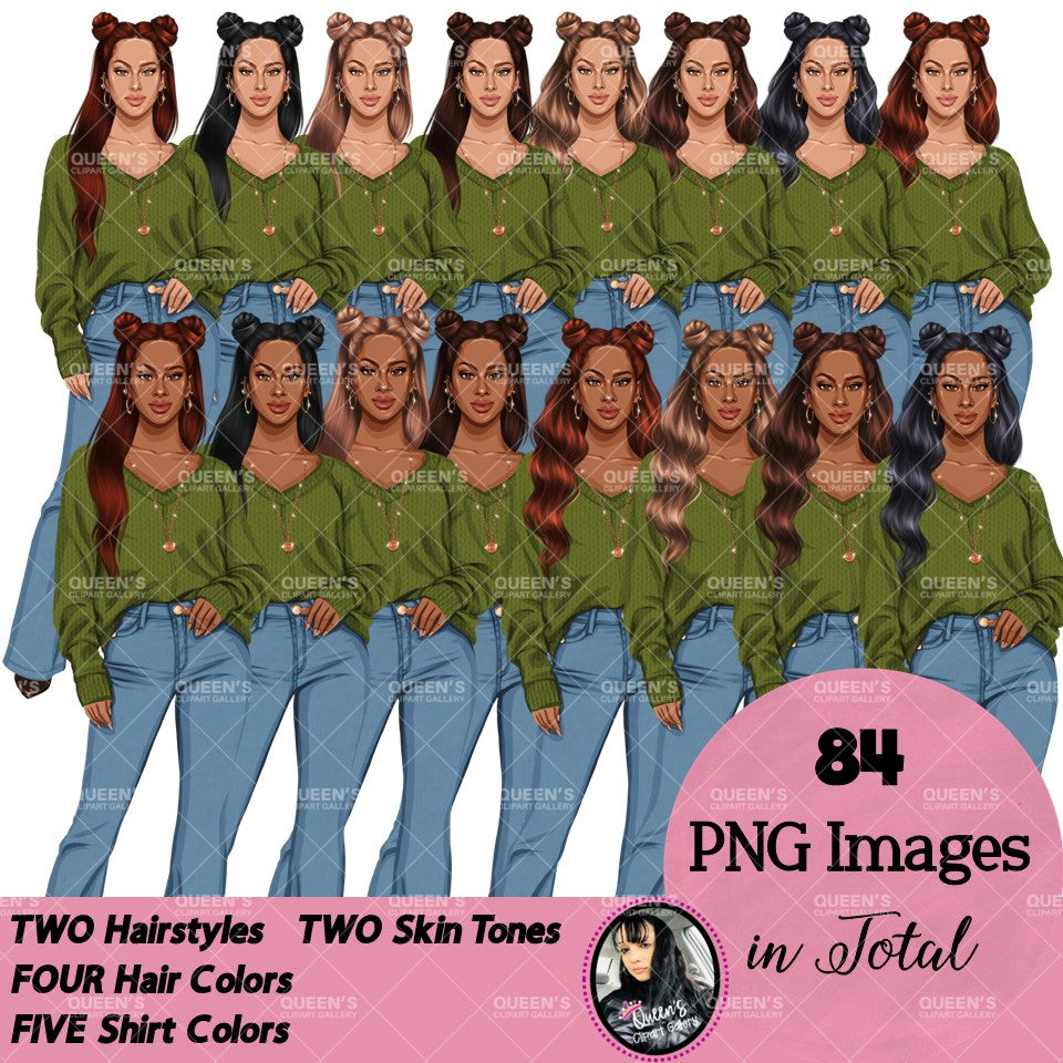 Denim jeans girl, Fashion girl clipart, Curvy girl clipart, Fashion girl clipart, Denim girl, Jeans girl, Girl clipart, Cute girl clipart