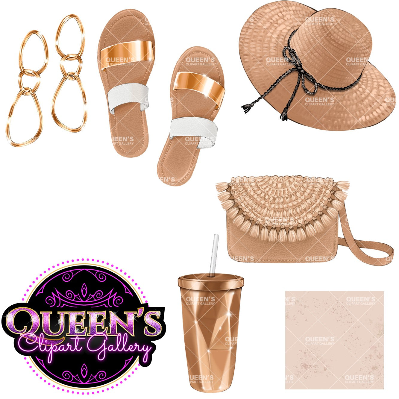 Summer Clipart, Beach Time Clipart, Fashion clipart, Bathing Suit Clipart, Summertime Clipart, Summer Clothes Clipart, Summer Fashion Girl