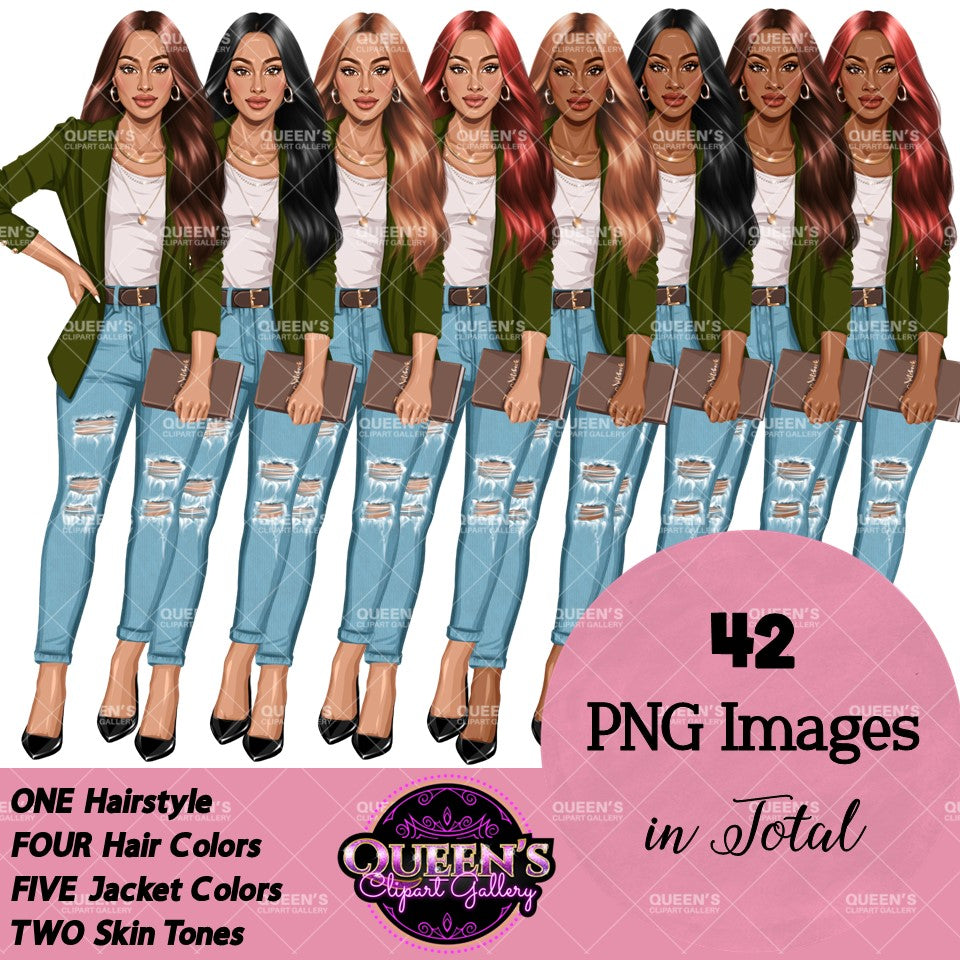 Denim jeans girl, Woman clipart, Fashion girl clipart, Teacher clipart, Fashion illustration, Lady boss clipart, Girl boss clipart, Woman clipart