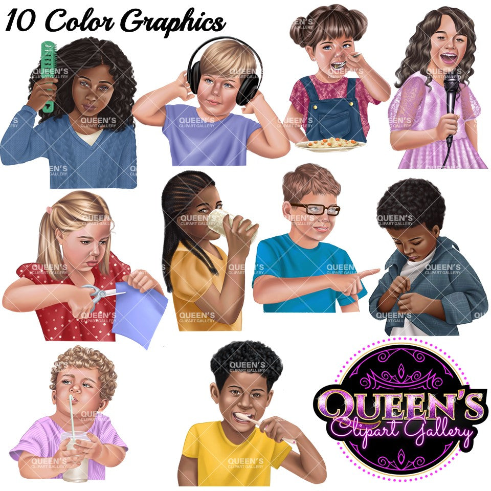 Action kids clipart, Kids clipart, Elementary students, Primary grade students, Kids, Children clipart, Young Kids clipart, Kiddos clipart