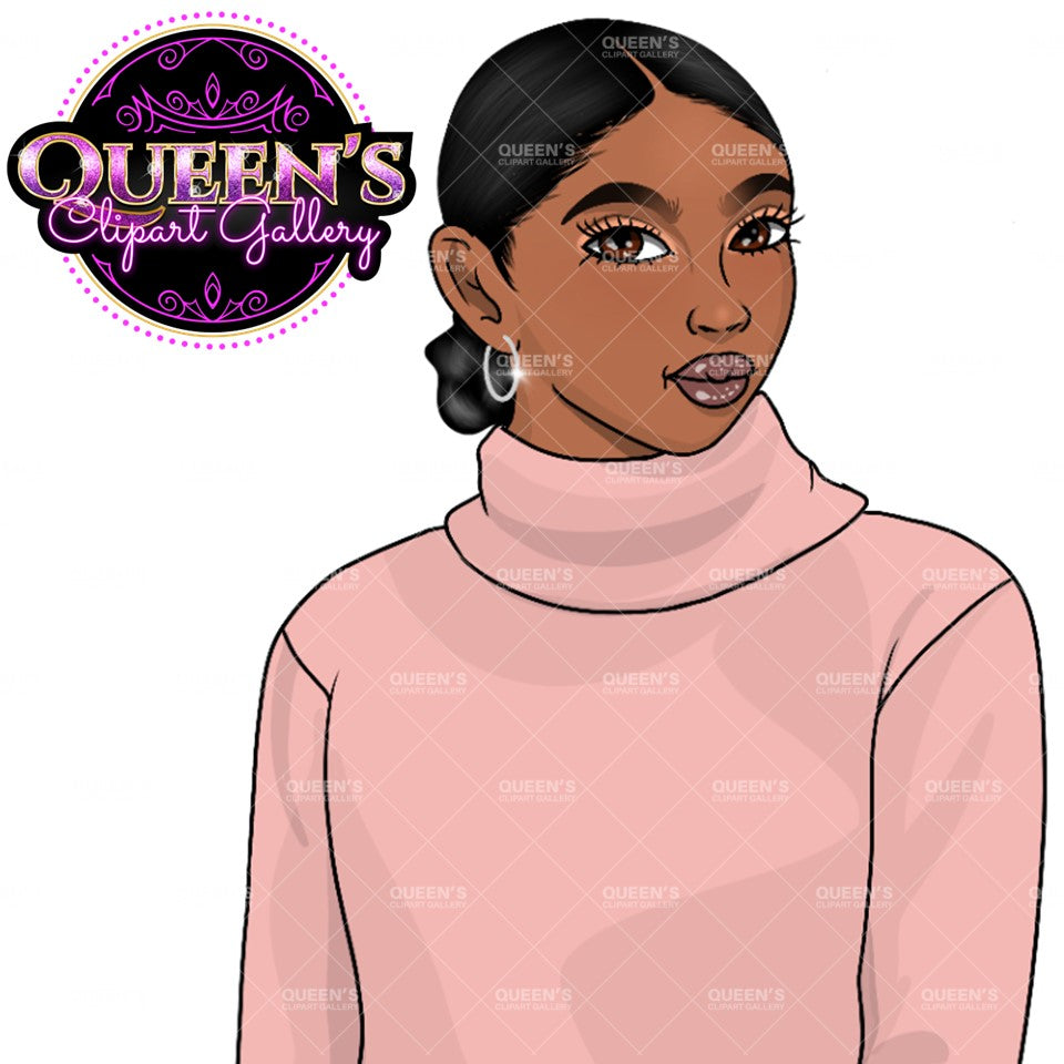 African American Woman Clipart, Lady Boss Clipart, Teacher Clipart, Black Girl Magic, Fashion Girl Clipart, Fashion Illustration Clipart