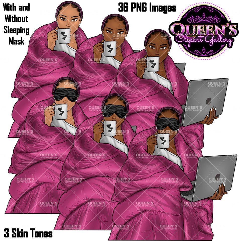 Relax at home, Fashion girl clipart, Cozy Clipart, Mindfulness, African American clipart, Cozy girl clipart, Calming, Coffee girl clipart