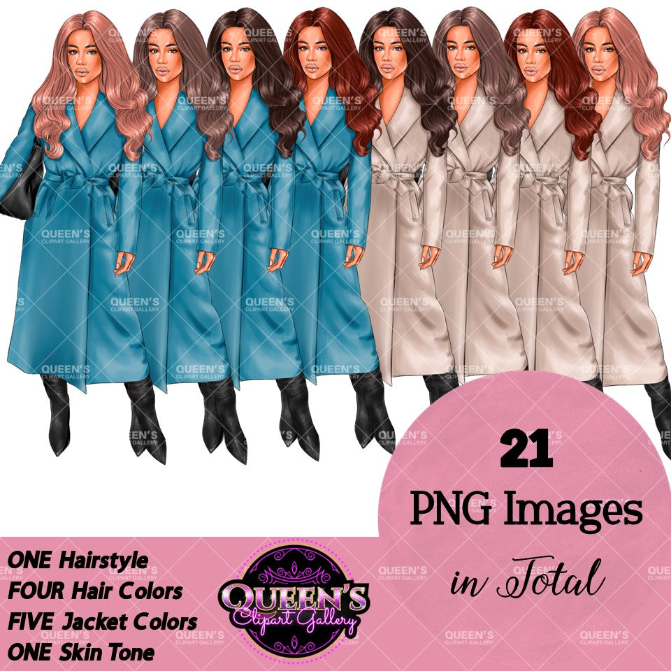 Woman in coat clipart, Fall clipart, Fashion girl clipart, Fashion illustration, Lady boss clipart, Girl boss clipart, Woman clipart, Curvy