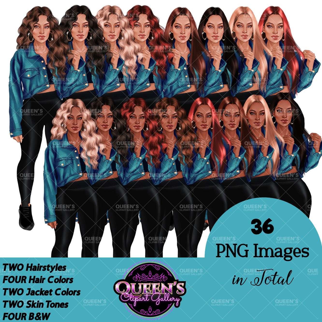 Denim Jeans Girl, Afro Denim jeans girl, Jeans girl clipart, Teenager clipart, Fashion girl clipart, Fashion illustration, Afro girl clipart