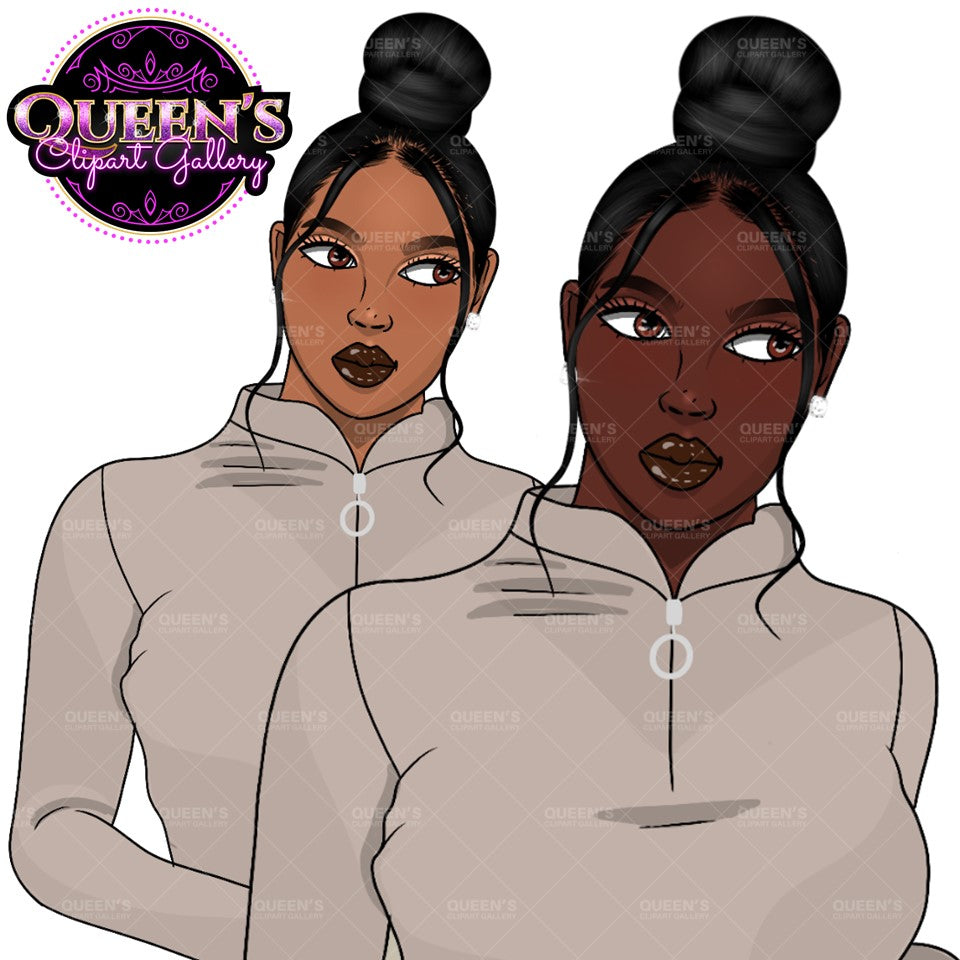 Black girl magic, Afro Woman clipart, Teenager clipart, Fashion girl clipart, Girl boss clipart, African American woman, Black girl clipart