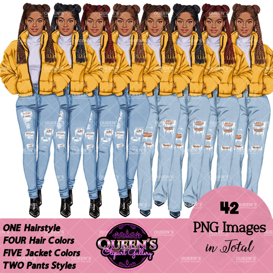 Afro Denim jeans girl, Jeans girl clipart, Teenager clipart, Fashion girl clipart, Fashion illustration, Afro girl clipart, Denim Girl, Teen