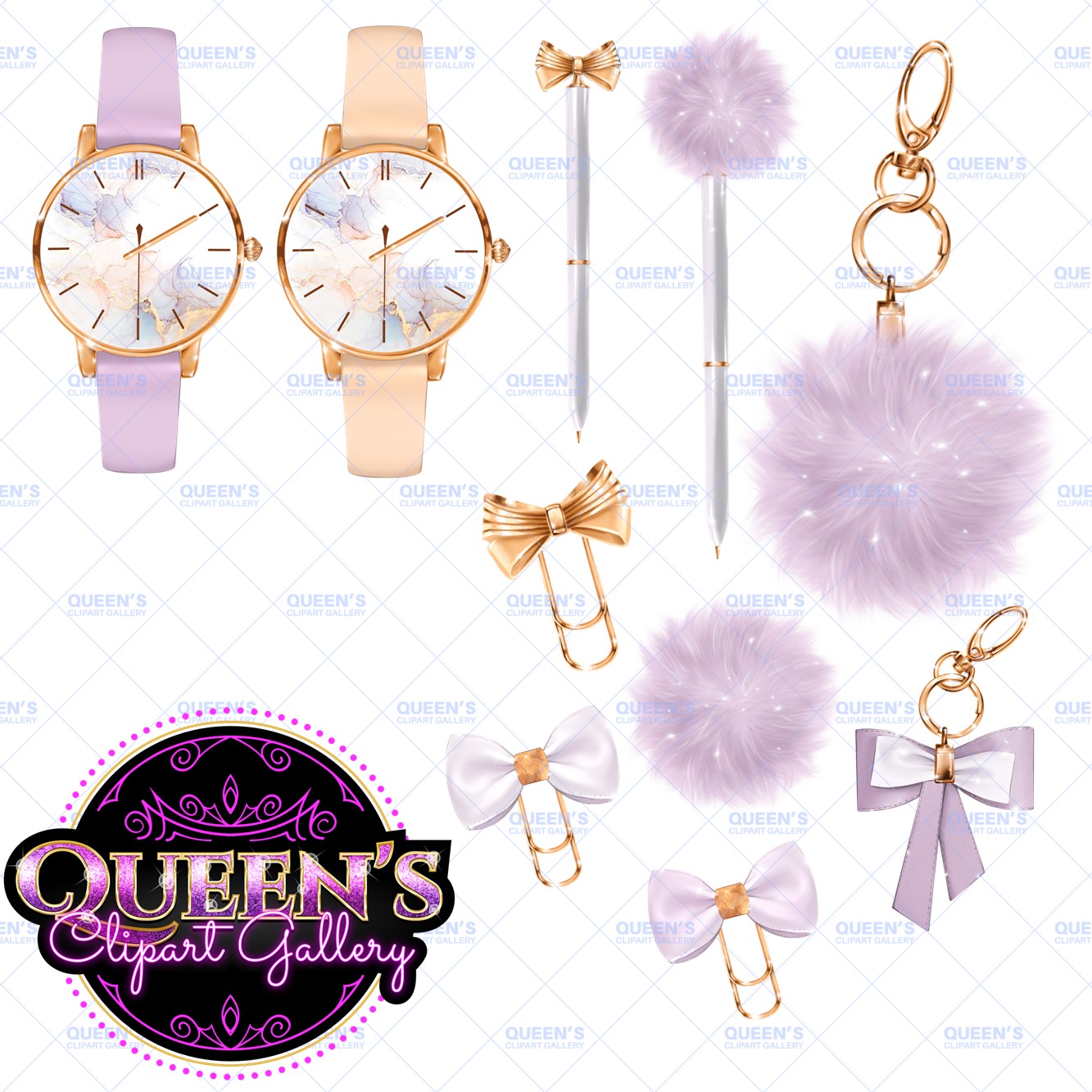 Planner Clipart, Fashion Girl Accessories Clipart, Fashion Girl, Goodnotes Clipart, Bag Clipart, Watch Clipart, Stationary Clipart, Planners