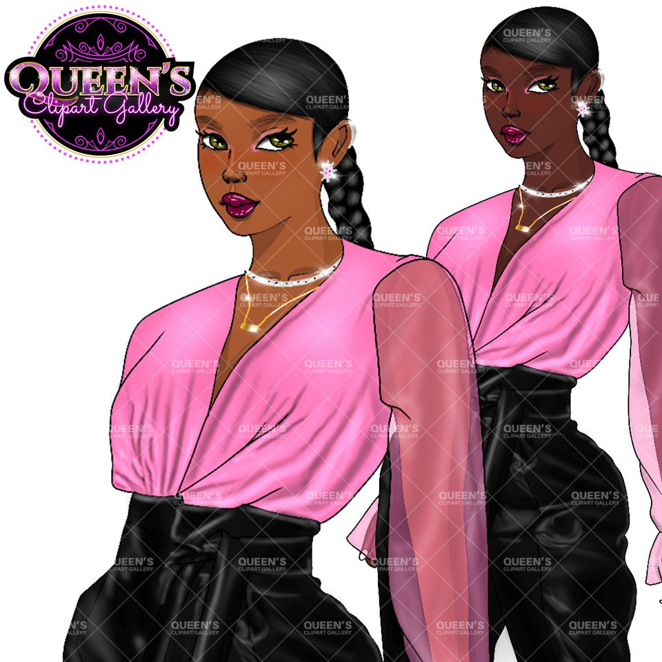 Party girl, Fashion model, Black girl, Afro girl clipart, Fashion girl clipart, Black woman clipart, Black girl magic, African American woman