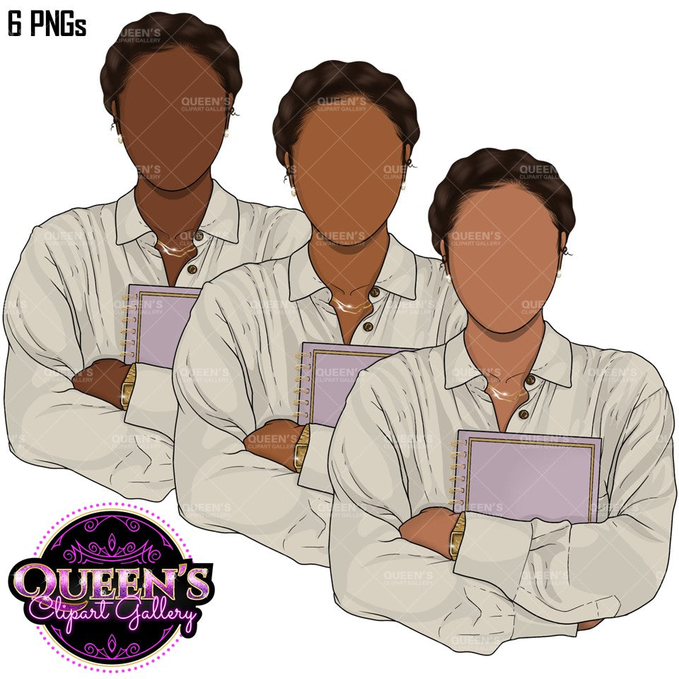 Planner girl, Fashion clipart, Black woman clipart, Black girl magic, Fashion girl clipart, Girl boss clipart, Black girl, Afro girl clipart