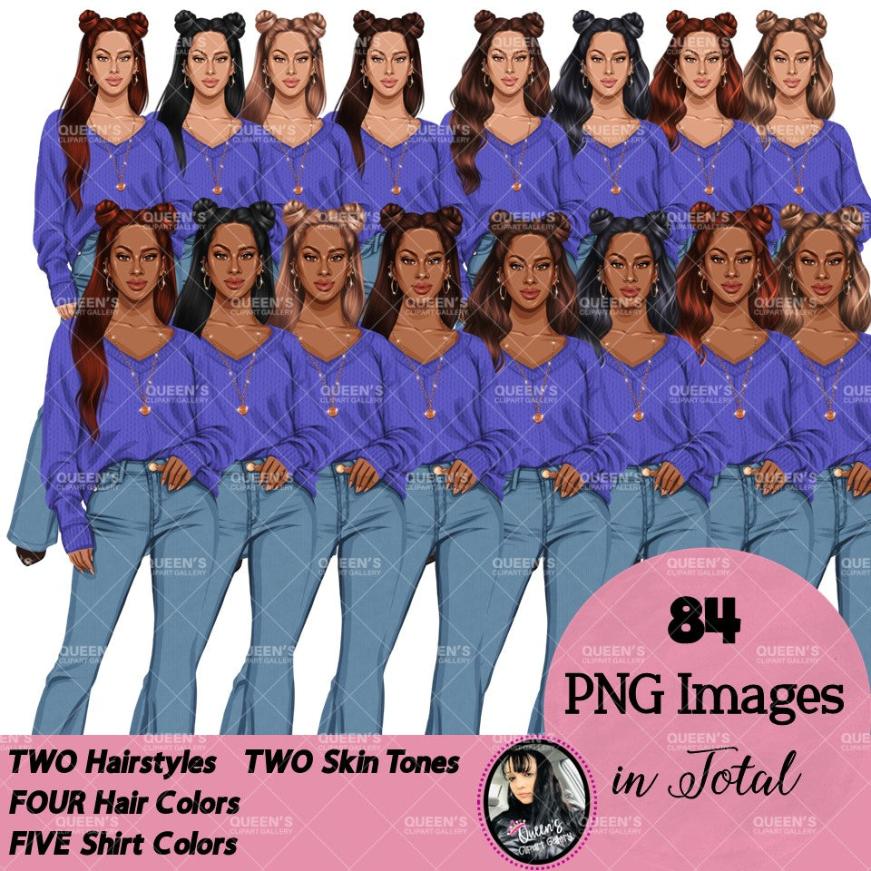Denim jeans girl, Fashion girl clipart, Curvy girl clipart, Fashion girl clipart, Denim girl, Jeans girl, Girl clipart, Cute girl clipart