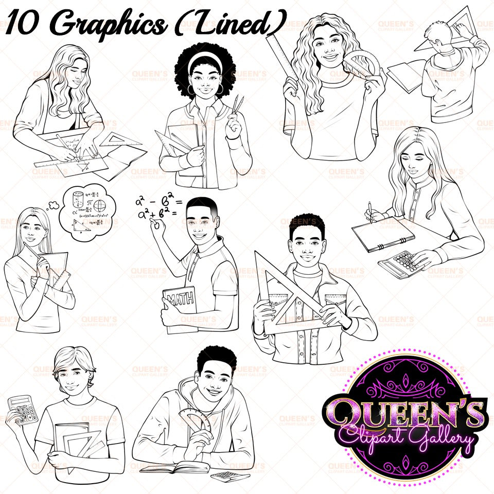Math students clipart, Math clipart, Math Teenagers, High school students, Teenagers in school, Back to school, Students, Teens reading