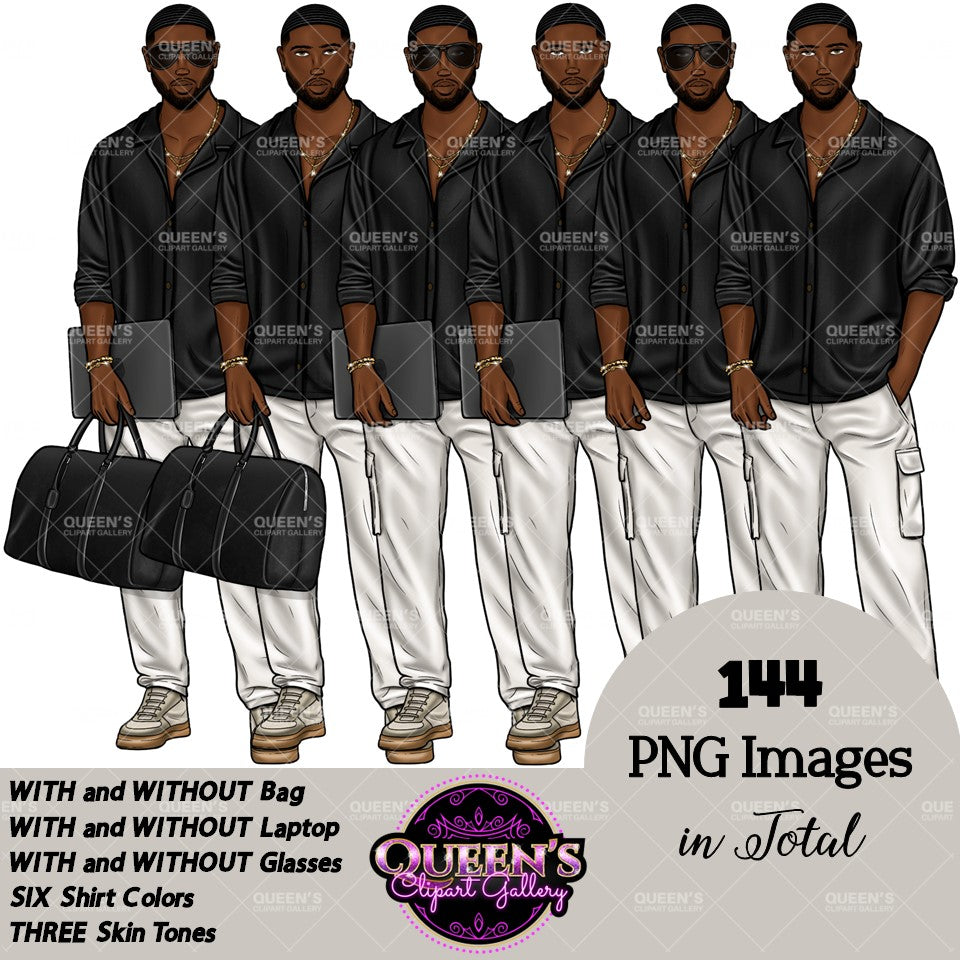 Man clipart, Handsome man clipart, Boyfriend clipart, Casual man clipart, Male clipart, African American man clipart, Black man clipart
