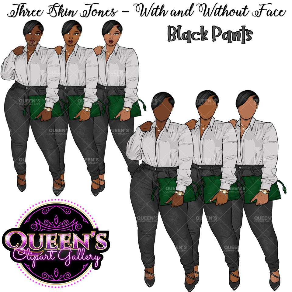 Afro girl clipart, Curvy girl clipart, Black woman clipart, Black girl magic, Fashion girl clipart, Girl boss clipart, Black girl png, Curvy