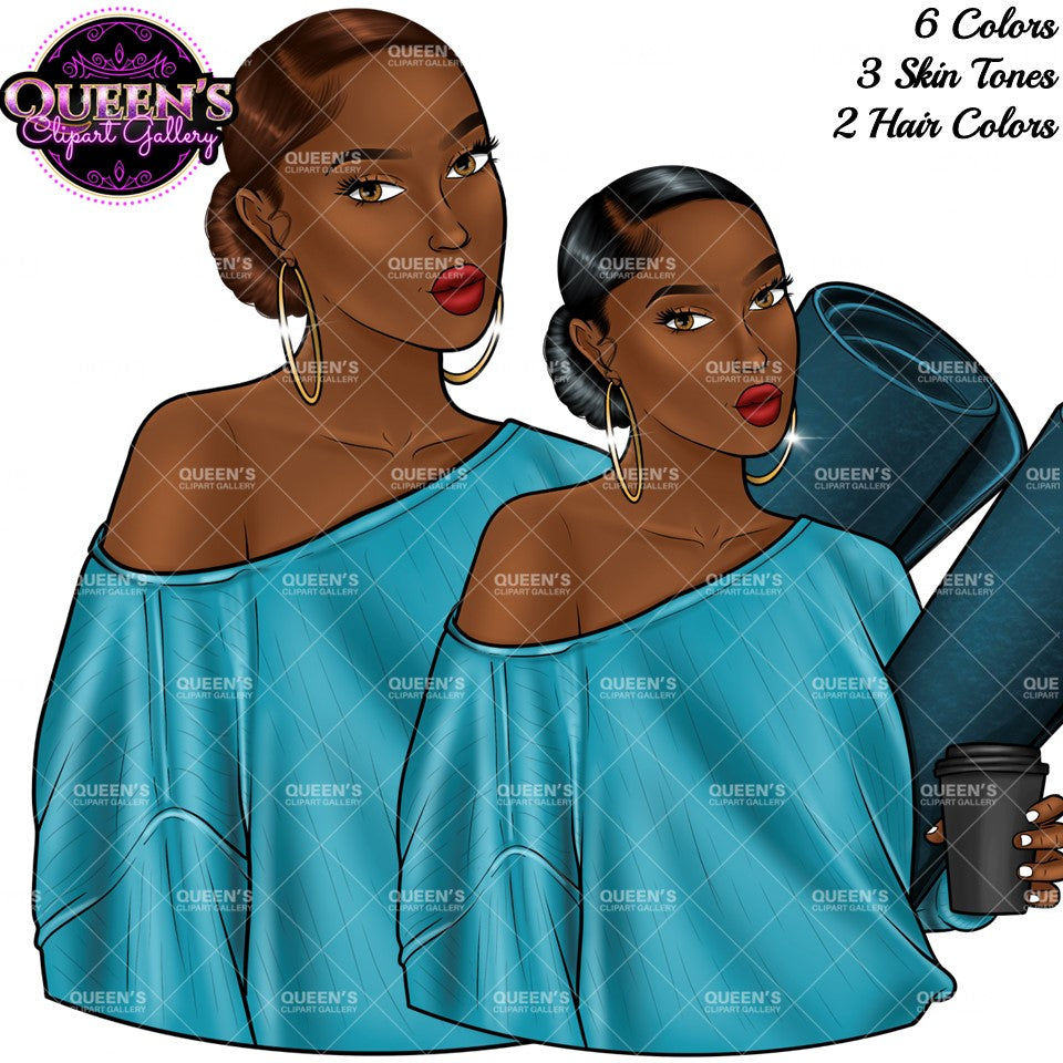 Yoga girl clipart, Meditation, Meditate, Relax at home, Fashion girl clipart, Cozy Clipart, Mindfulness clipart, African American clipart