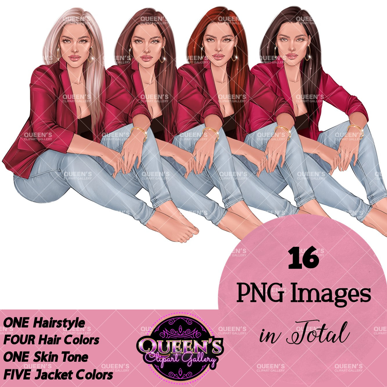 Boss lady clipart, Denim girl clipart, Fashion girl clipart, Denim woman, Girl boss clipart, Jeans girl clipart, Fashion illustration, Woman