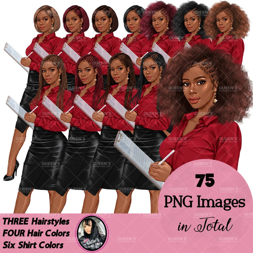 Afro Teacher clipart, Teachers, Teaching clipart, Lady Boss clipart, Teacher clipart, Teacher's Day clipart, Fashion girl, Boss Woman clipart