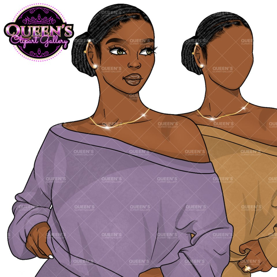 Afro girl clipart, Black girl clipart, Fashion clipart, Black woman clipart, Black girl magic, Fashion girl clipart, Girl boss, Curvy girl