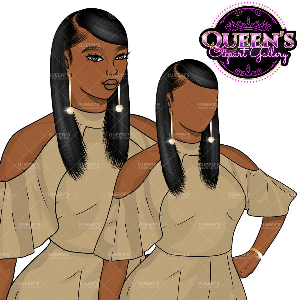 Afro girl clipart, Fashion girl clipart, Black woman clipart, Black girl magic, Curvy girl clipart, Girl boss, Lady boss, Party girl clipart