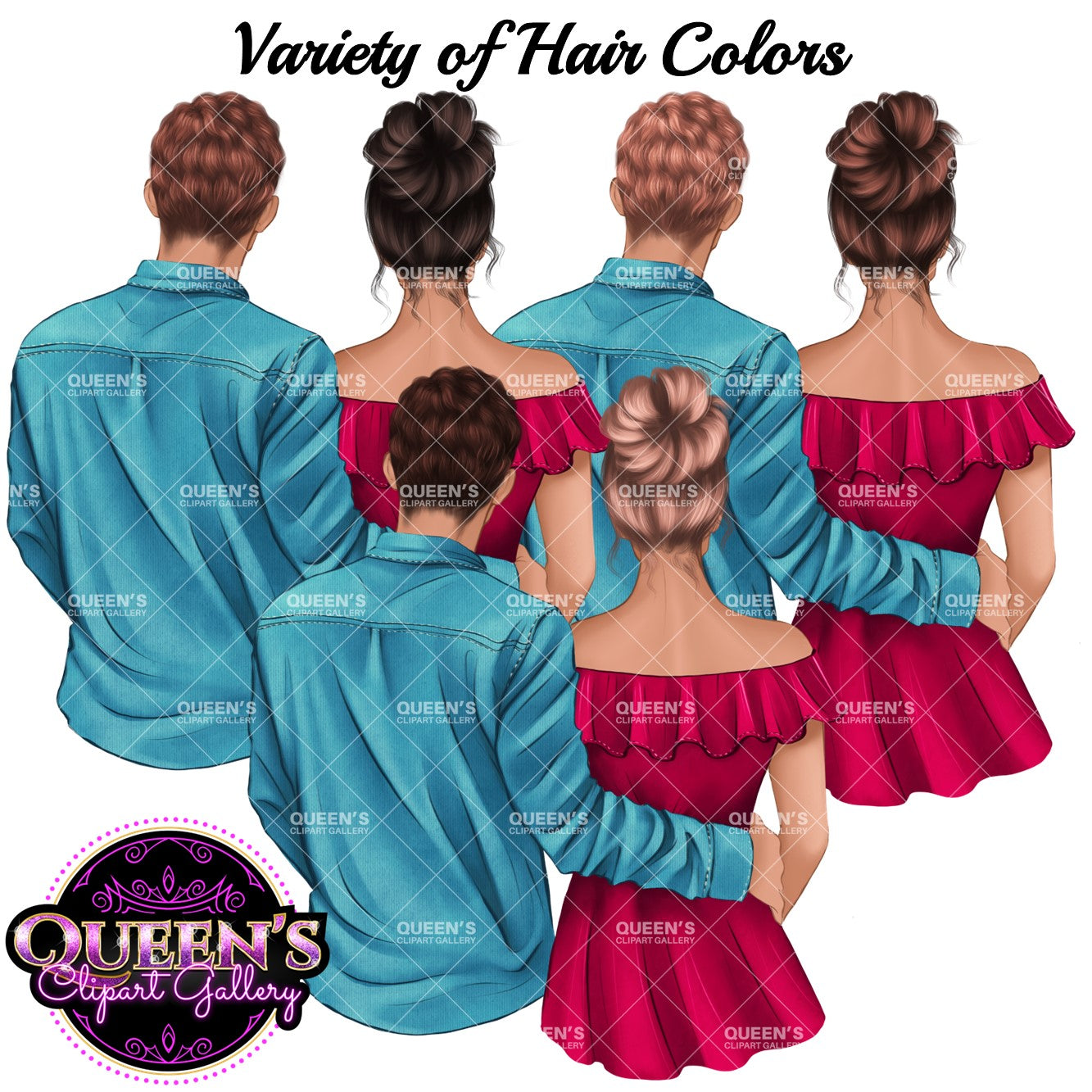 Valentine Couple, Couple clipart, Friends clipart, Boyfriend clipart, Fashion couple, Family clipart, Custom girlfriend and boyfriend clipart