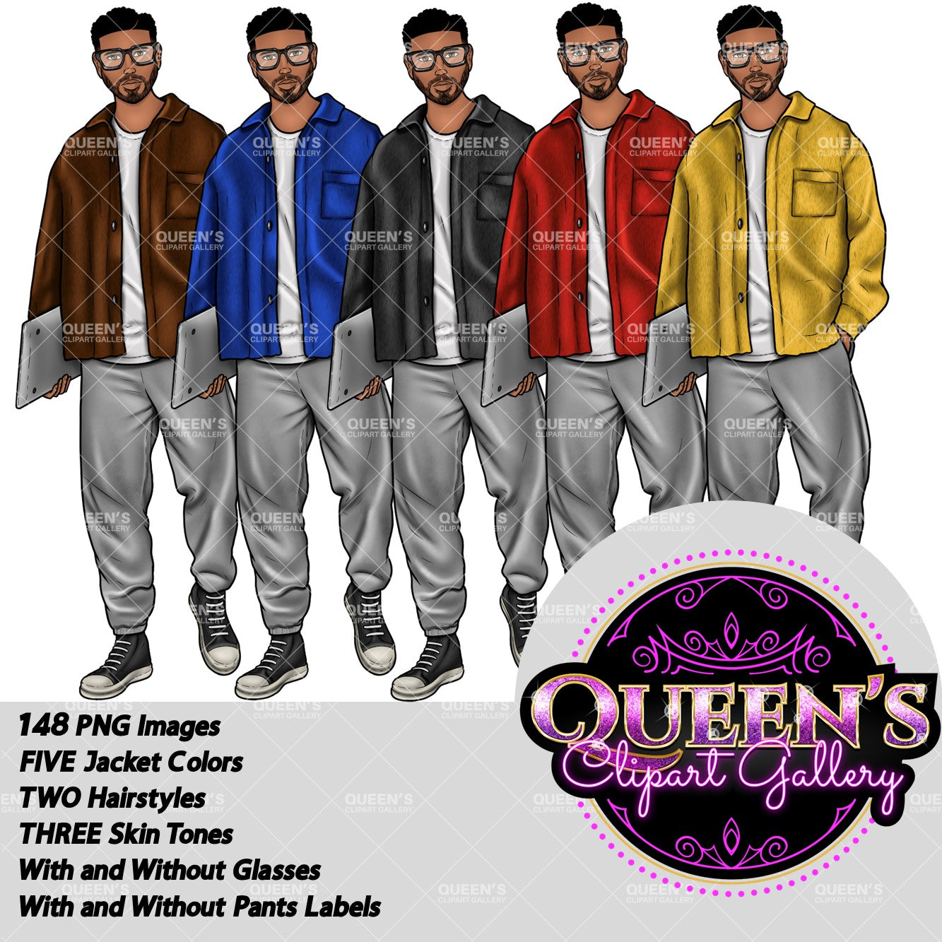 Man clipart, Handsome man clipart, Boyfriend clipart, Casual man clipart, Male clipart, African American man clipart, Black man clipart