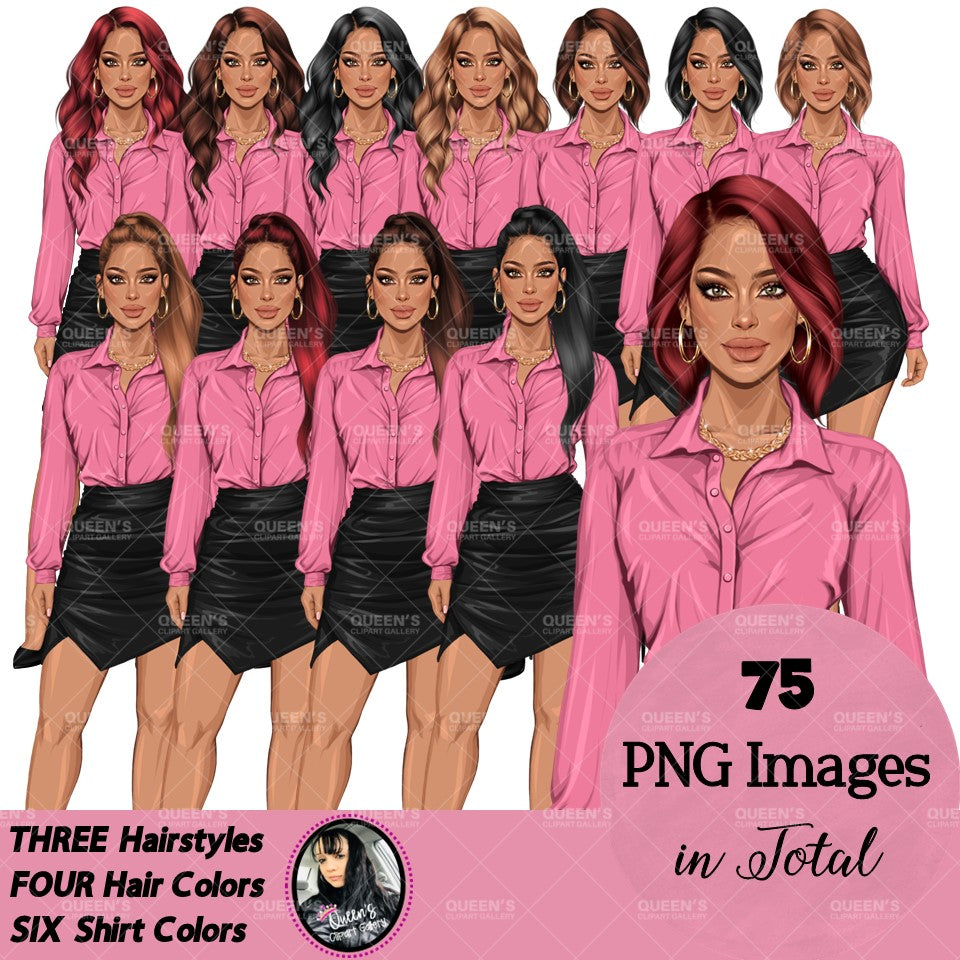 Boss lady, Business Lady, Lady boss clipart, Boss babe, Fashion girl clipart, Business woman clipart, Fashion illustration, Woman in skirt