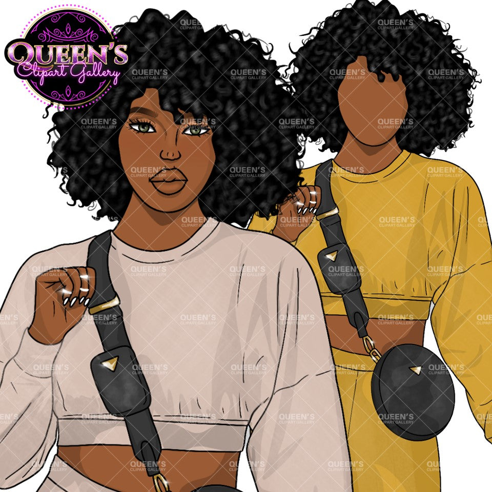 Afro girl clipart, Fashion girl clipart, Black woman clipart, Black girl magic, Fashion girl clipart, Girl boss clipart, Curvy girl, Fashion