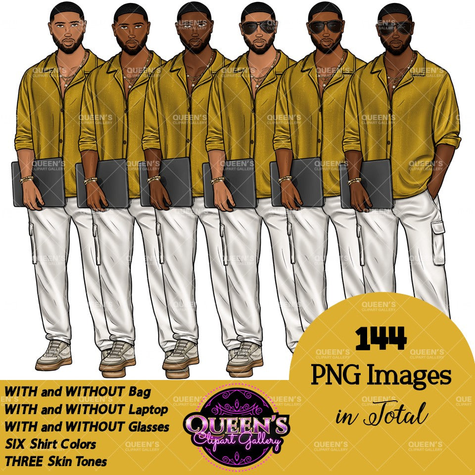 Man clipart, Handsome man clipart, Boyfriend clipart, Casual man clipart, Male clipart, African American man clipart, Black man clipart