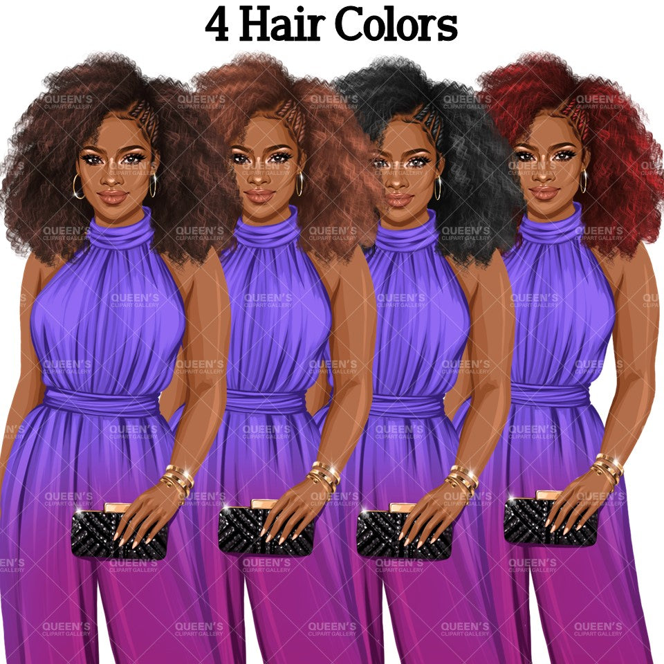 Black girl magic PNG, Afro girl clipart, Fashion girl clipart, Black woman clipart, Boss lady, Curvy girl clipart, African American woman