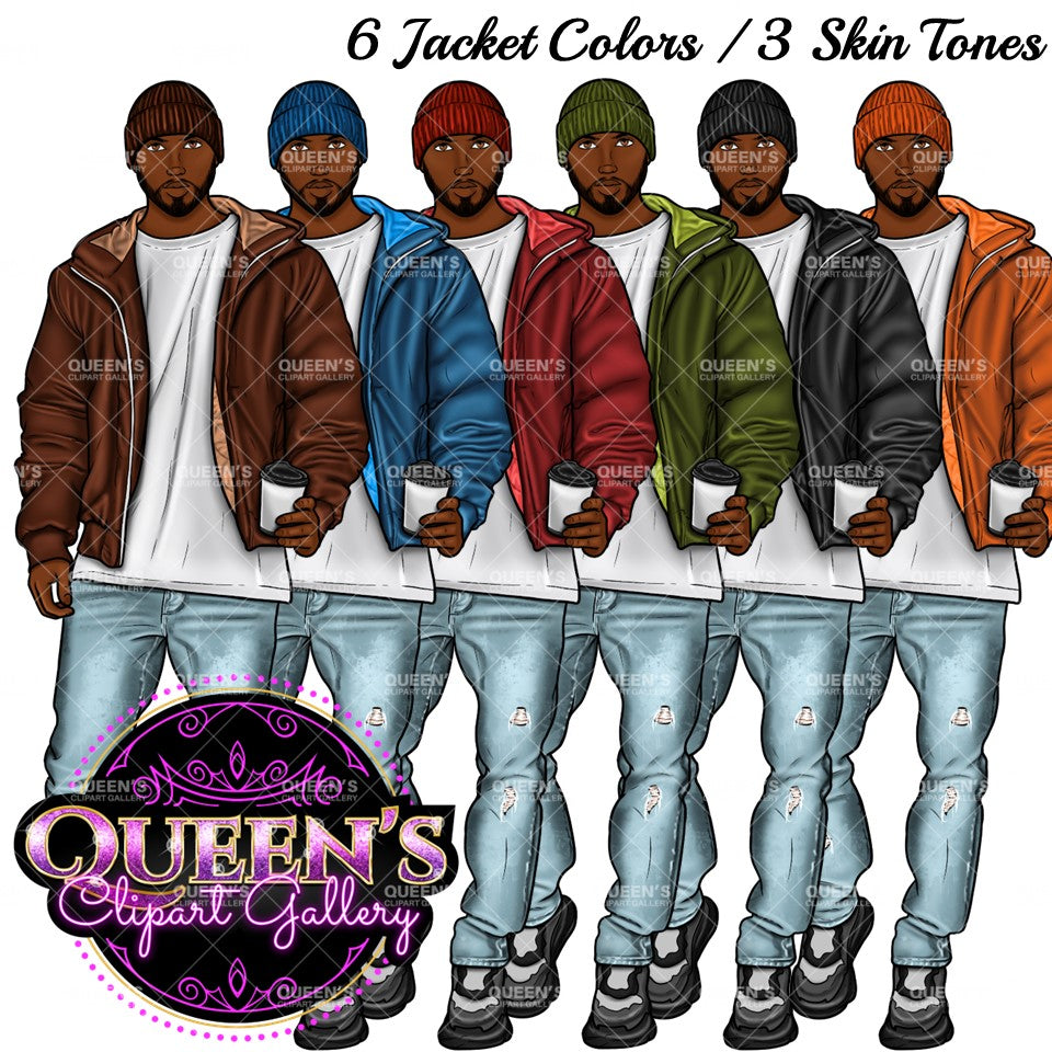 Man clipart, Handsome man clipart, Boyfriend clipart, Casual man clipart, Male clipart, African American man clipart, Black man clipart