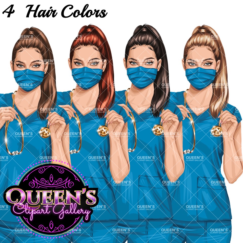 HealthCare Clipart, Nurse Clipart PNG, Doctor Nurse Clipart, Fashion Nurse Doll, Fashion Illustration, Medical Clipart, Medical Worker