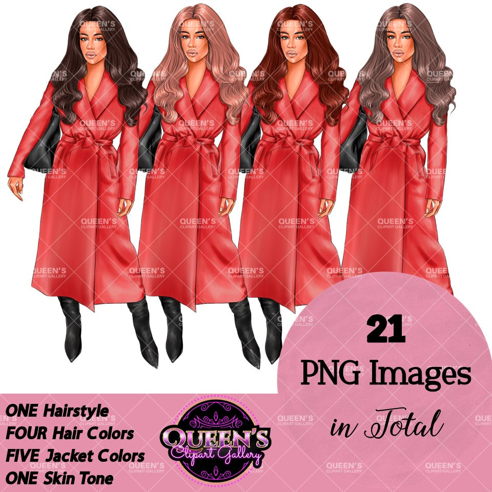 Woman in coat clipart, Fall clipart, Fashion girl clipart, Fashion illustration, Lady boss clipart, Girl boss clipart, Woman clipart, Curvy