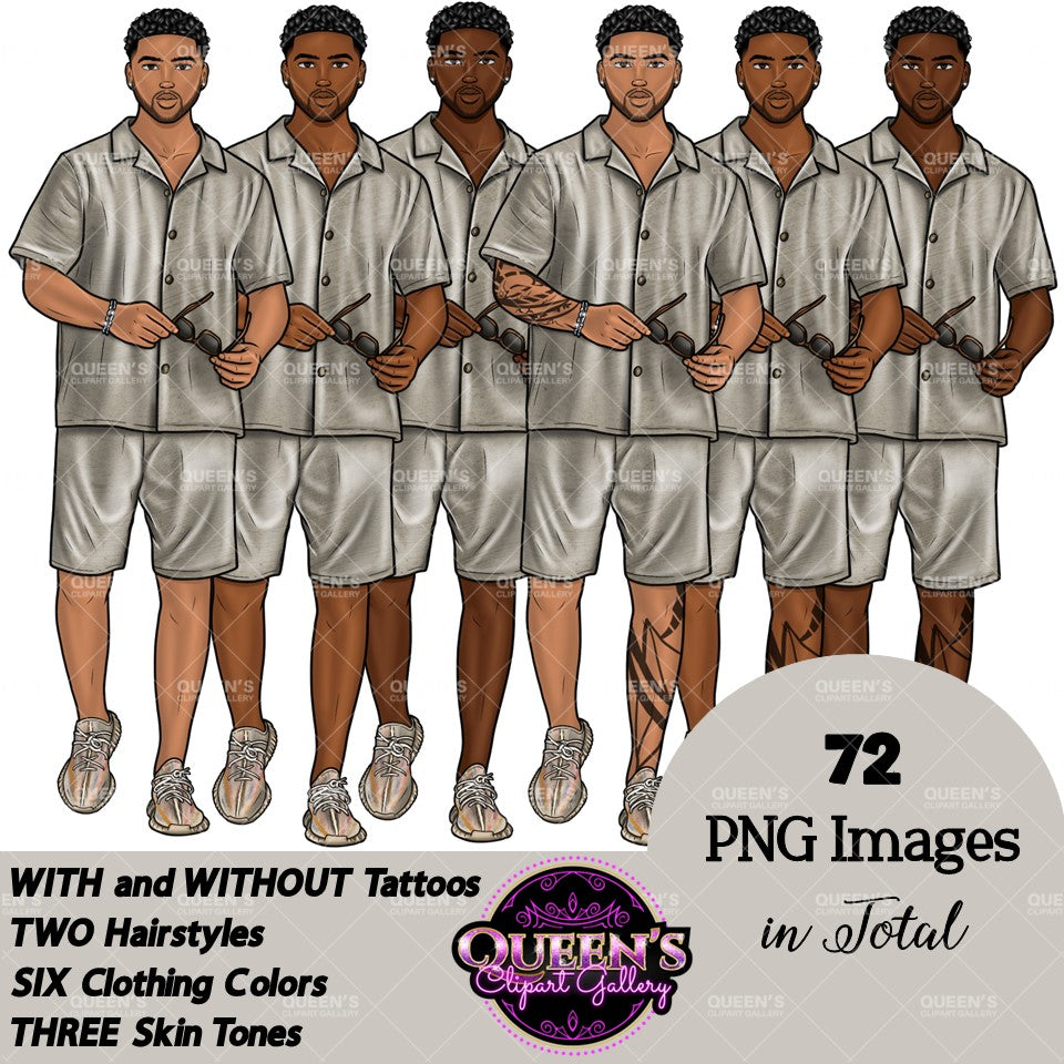 Black man clipart, Man in Braids, Handsome man clipart, Boyfriend clipart, Casual man clipart, Male clipart, African American man clipart