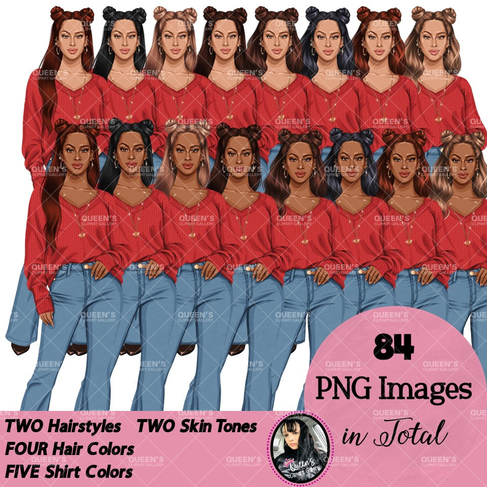 Denim jeans girl, Fashion girl clipart, Curvy girl clipart, Fashion girl clipart, Denim girl, Jeans girl, Girl clipart, Cute girl clipart