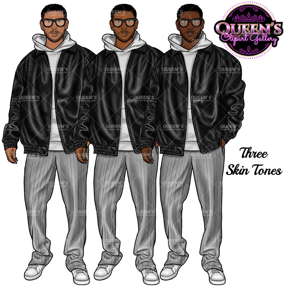 Man clipart, Handsome man clipart, Boyfriend clipart, Casual man clipart, Male clipart, African American man clipart, Black man clipart