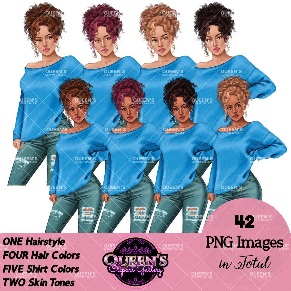 Denim jeans girl, Jeans girl clipart, Teenager clipart, Fashion girl clipart, Fashion illustration, Girl clipart, Denim Girl, Teen girl