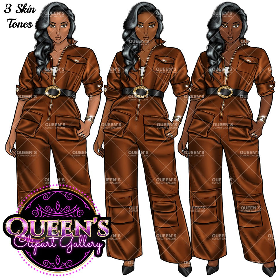 Denim girl clipart, Woman in Bodysuit, Fashion girl clipart, Black girl magic, African American woman clipart, Afro girl clipart Curvy girl